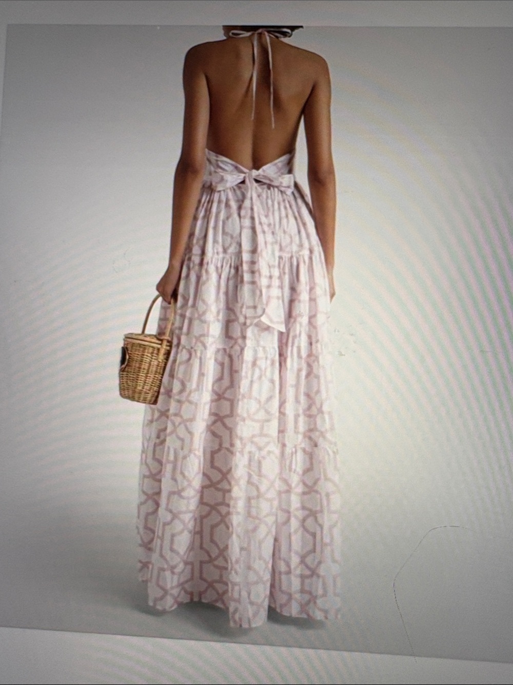 Alexandra Miro Celeste Blush Tile Maxi Dress XS